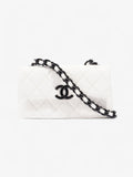 Chanel My Everything Flap White / Black Caviar Leather Small