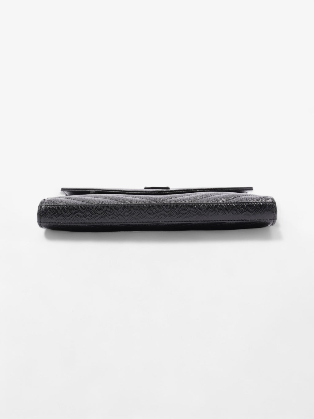 Saint Laurent Monogram Envelope Wallet on Chain Black Matelasse Leather