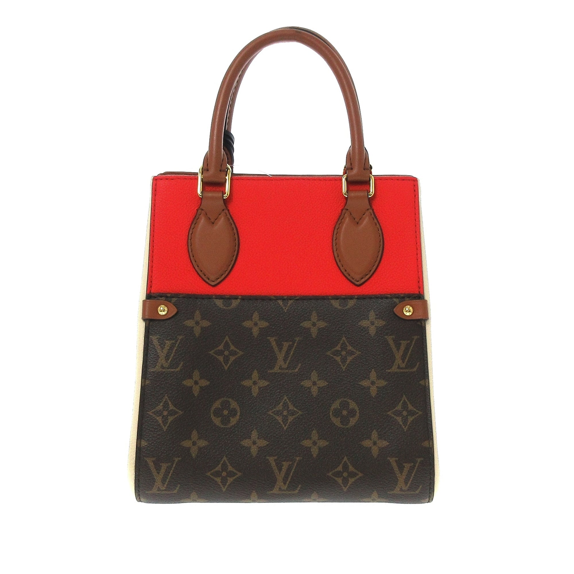 Brown Louis Vuitton Monogram Fold Tote PM Satchel
