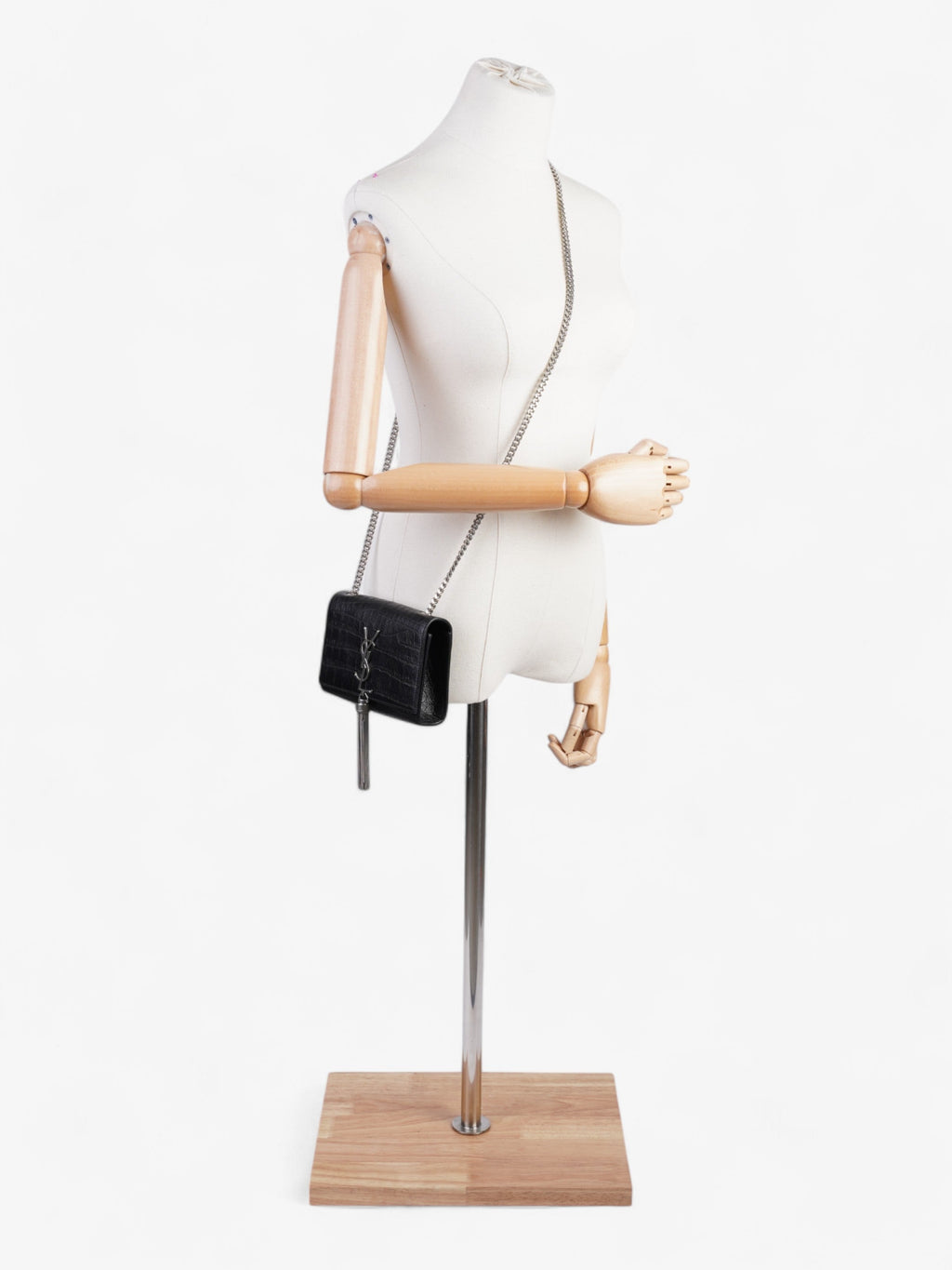 Saint Laurent Kate Tassel Bag Black Calfskin Leather Small