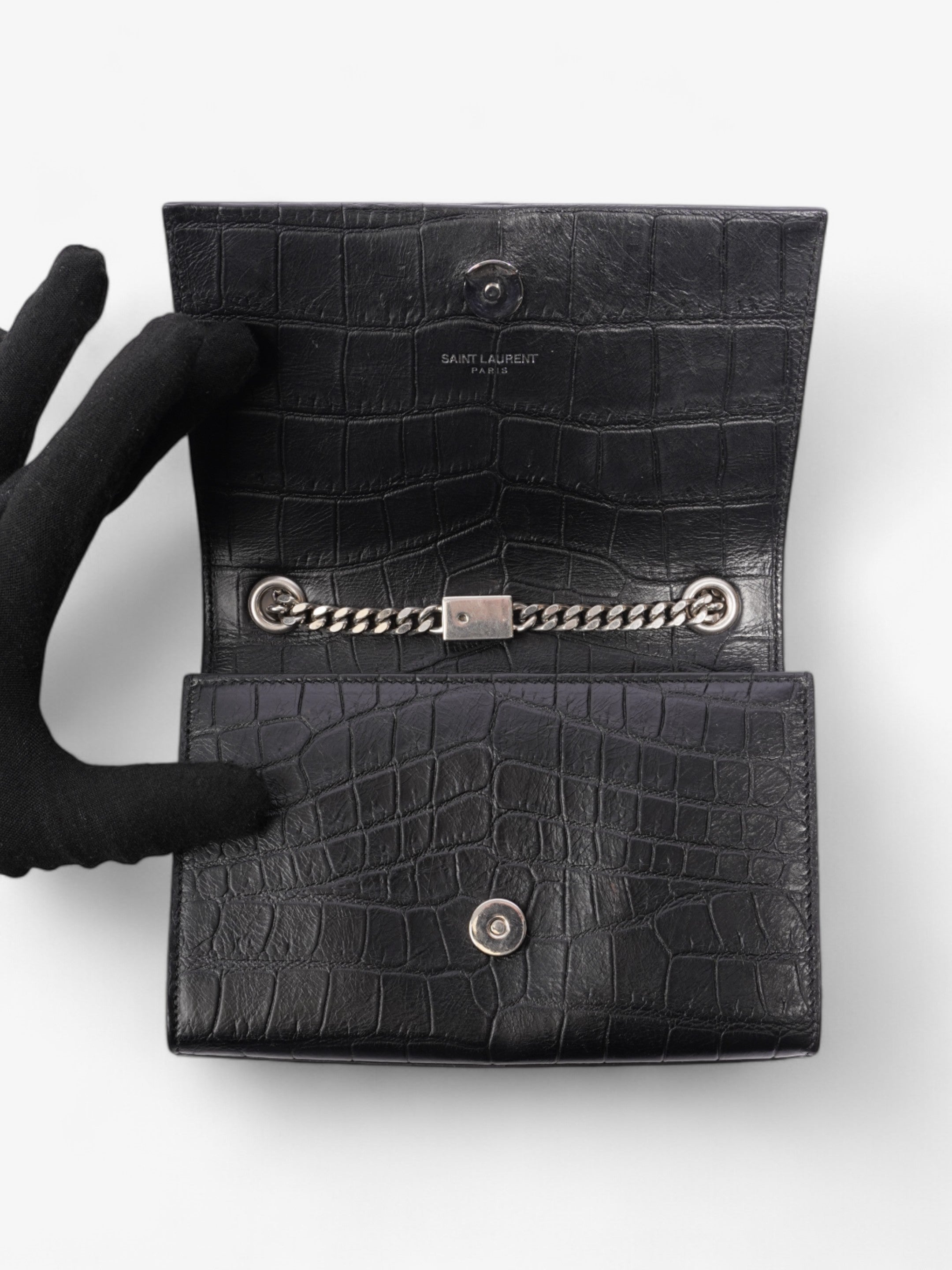 Saint Laurent Kate Tassel Bag Black Calfskin Leather Small