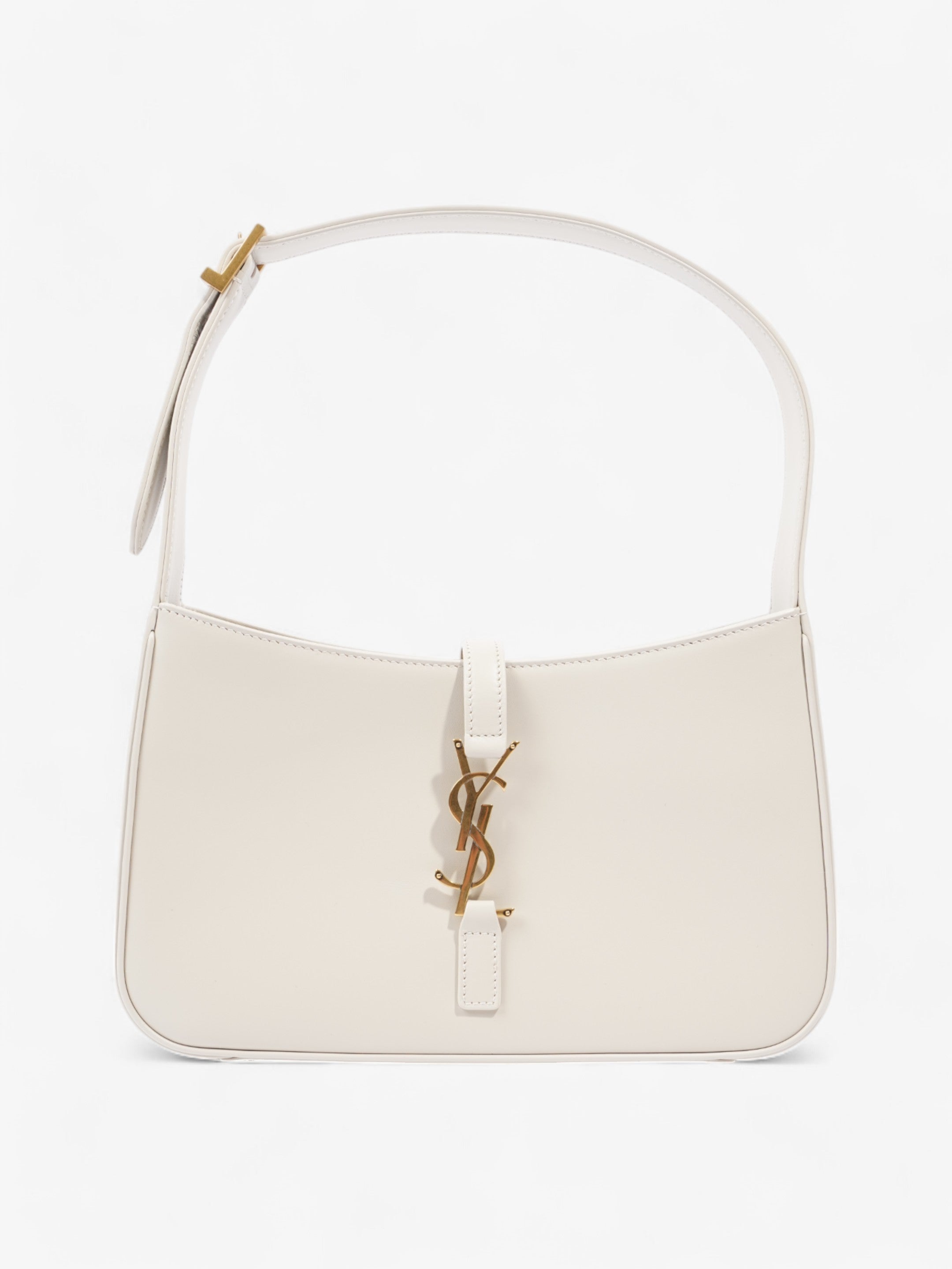 Saint Laurent Le 5 a 7 Cream Calfskin Leather
