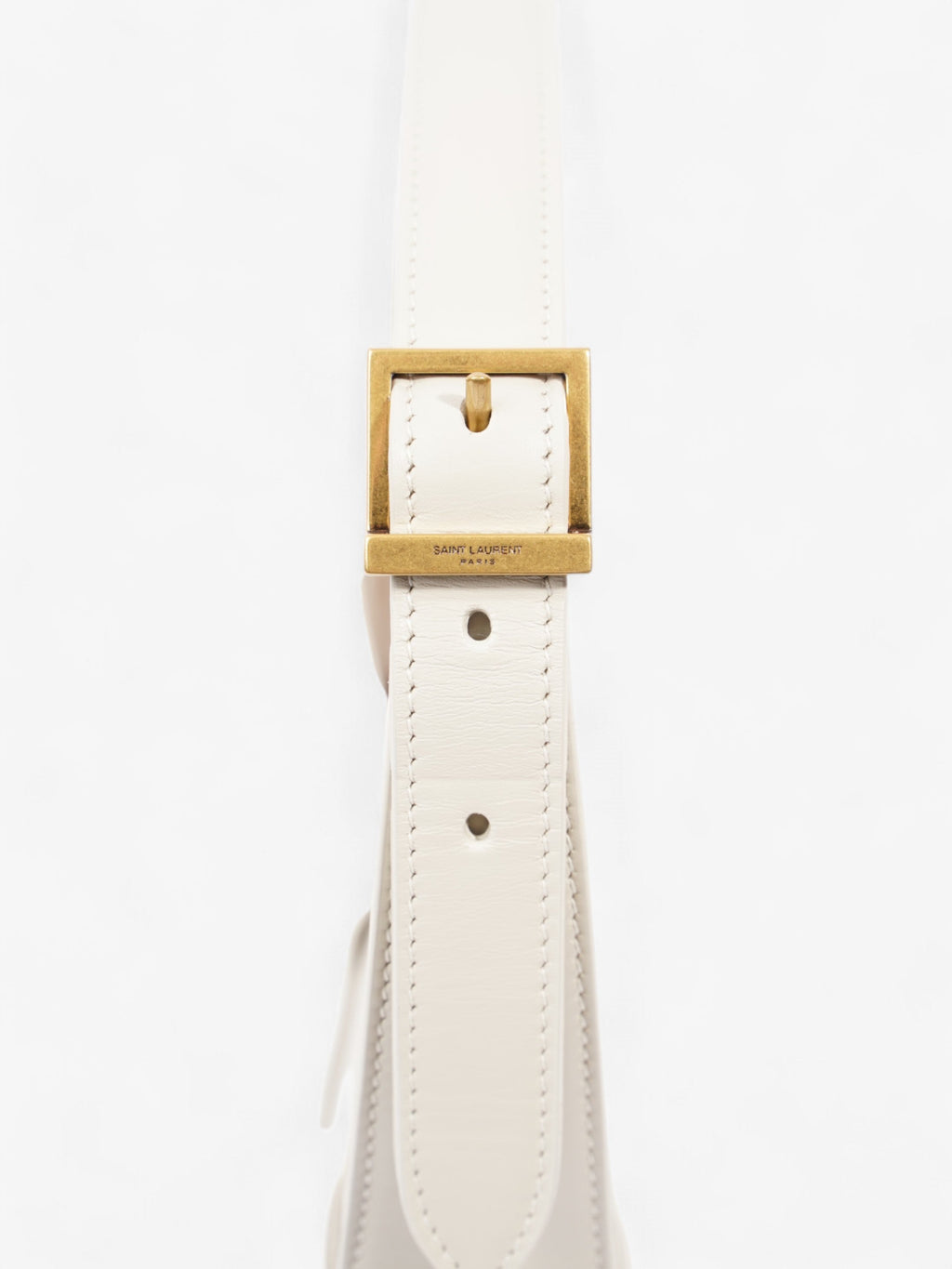Saint Laurent Le 5 a 7 Cream Calfskin Leather