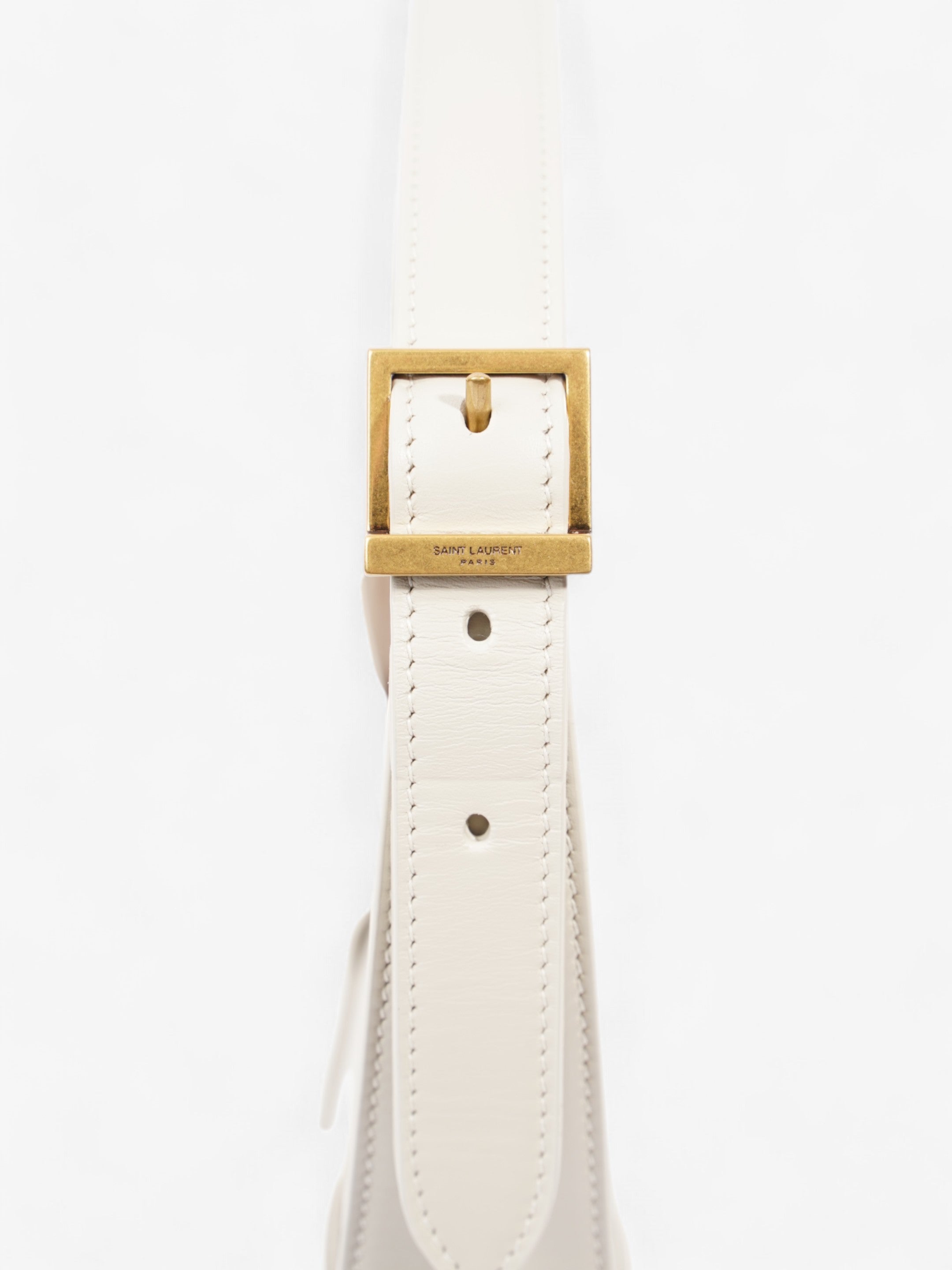 Saint Laurent Le 5 a 7 Cream Calfskin Leather