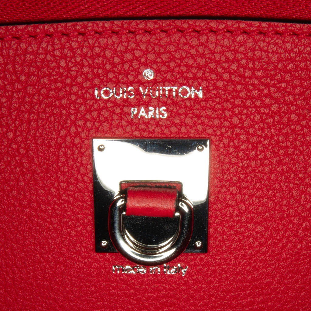 Red Louis Vuitton City Steamer MM Satchel