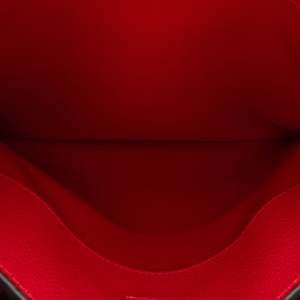 Red Louis Vuitton City Steamer MM Satchel