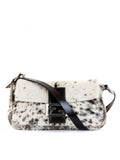 Pony Hair Cow Print Baguette Bag