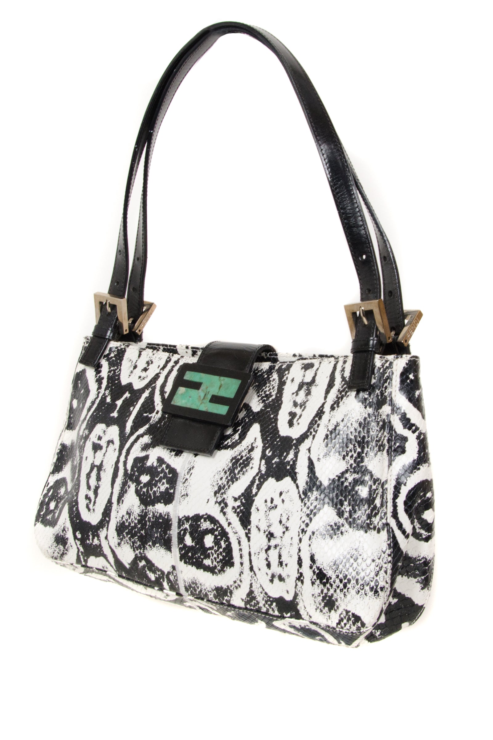 Snakeskin Mamma Baguette Bag