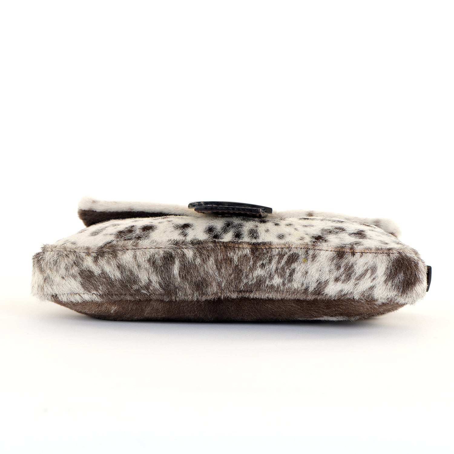 Pony Hair Cow Print Baguette Bag