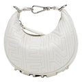 Fendi x Marc Jacobs Fendigraphy Blanco Hobo Leather Nano Bag