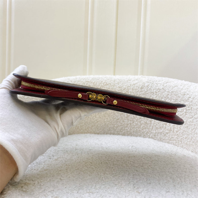 LV Insolite Long Wallet in Monogram Canvas, Burgundy Interior and GHW