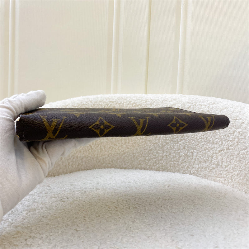 LV Insolite Long Wallet in Monogram Canvas, Burgundy Interior and GHW