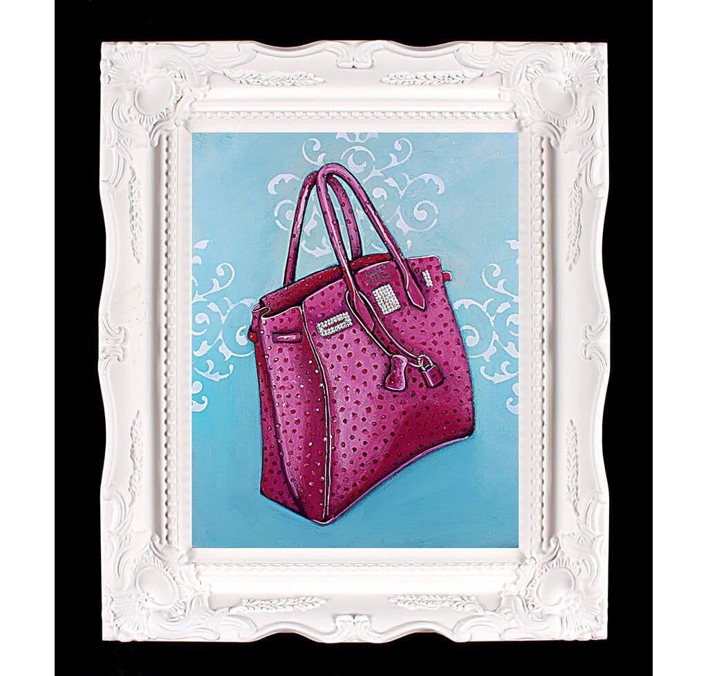 Small Limited Edition Fuchsia Birkin GiclÃƒÆ’Ã‚Â©e Painting