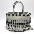 PRADA Handbag B2466S leather white fringe Women Used