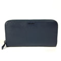 PRADA Long Wallet Purse 2ML317 saffiano leather Navy logo gradient Zip Around mens Used