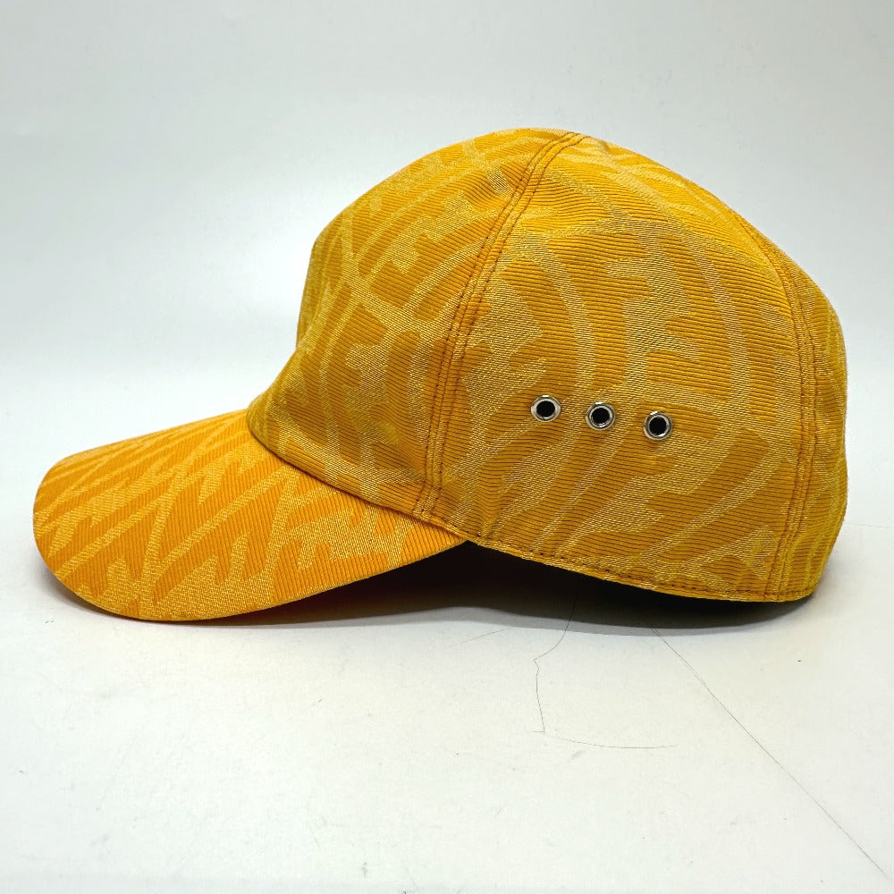 FENDI cap FXQ768 canvas yellow Zucca Baseball cap Women Used