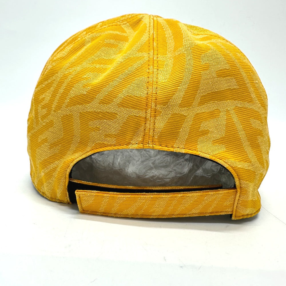 FENDI cap FXQ768 canvas yellow Zucca Baseball cap Women Used