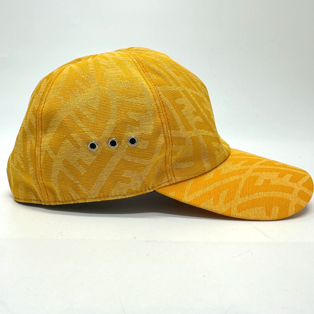 FENDI cap FXQ768 canvas yellow Zucca Baseball cap Women Used