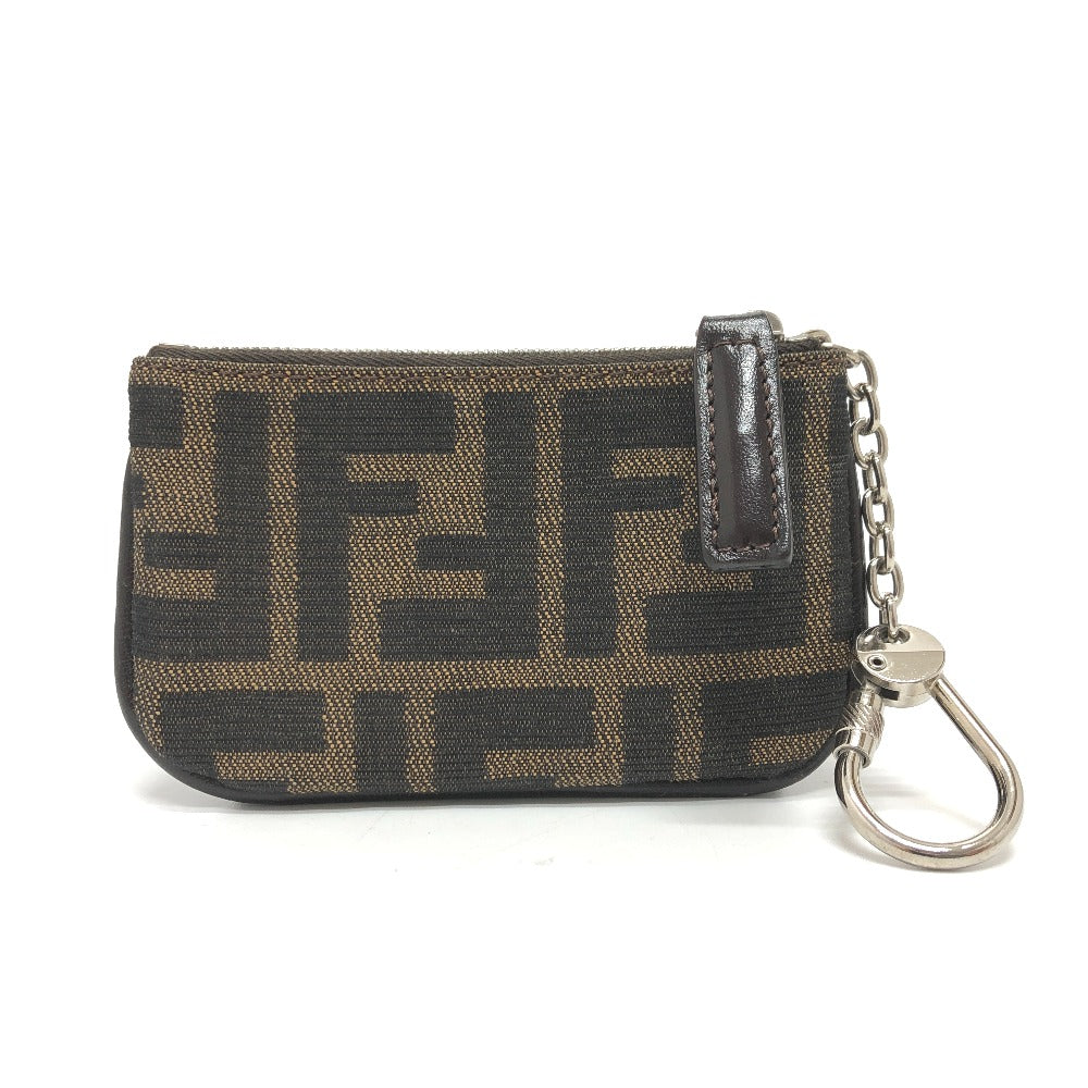 FENDI Coin case canvas Brown Zucca Women Used