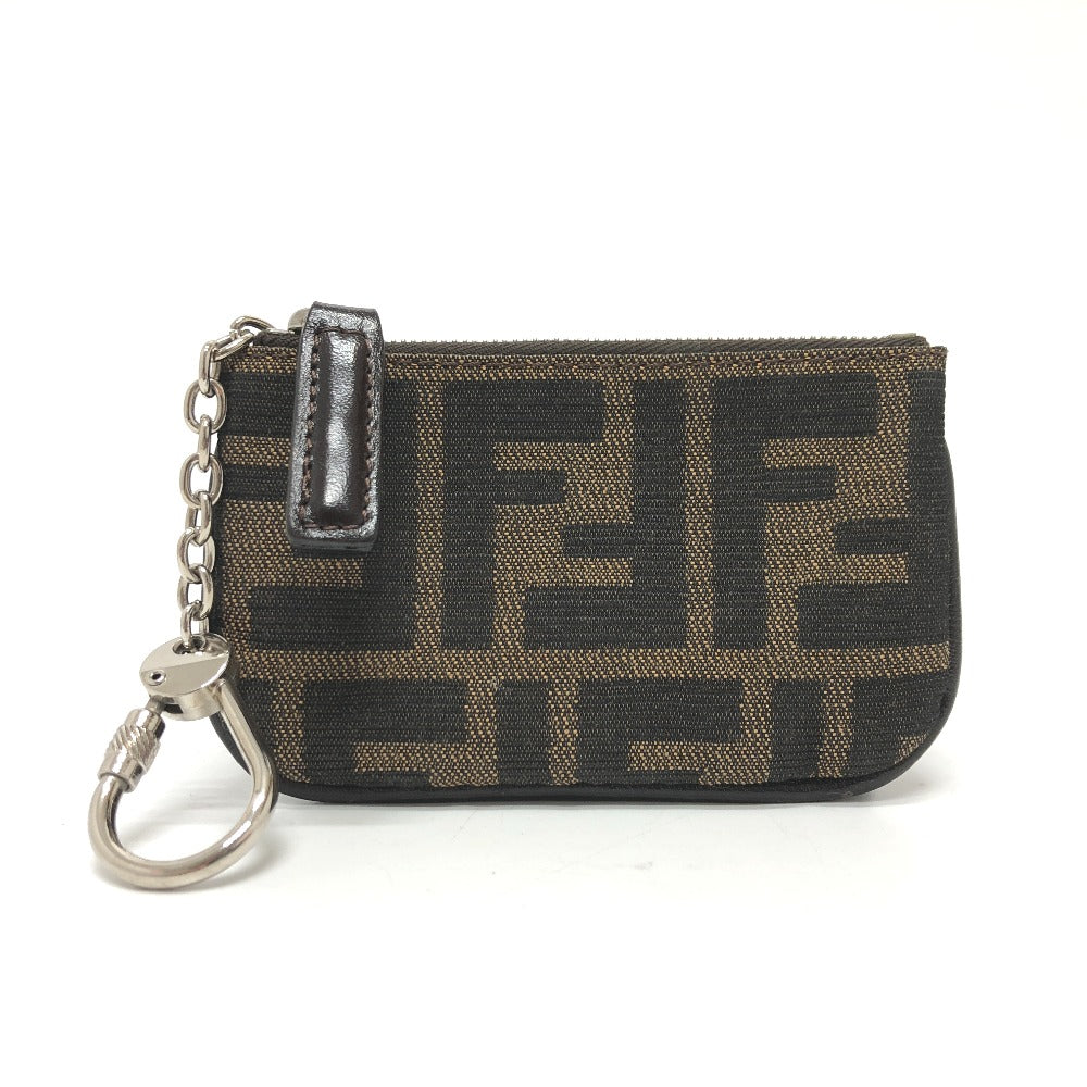 FENDI Coin case canvas Brown Zucca Women Used