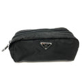 PRADA Pouch 1NA350 Nylon black Triangle logo Women Used