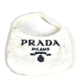PRADA Tote Bag 1NE515 fabric white terry mini Re-Edition 2000 SPUGNA logo bag Women Used