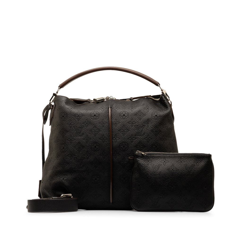 Black Louis Vuitton Monogram Mahina Selene PM Satchel