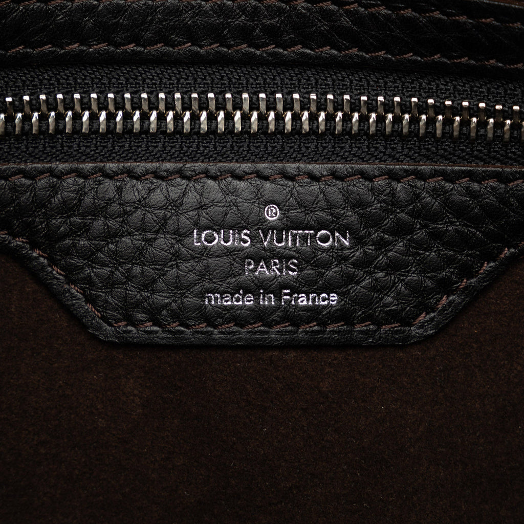 Black Louis Vuitton Monogram Mahina Selene PM Satchel