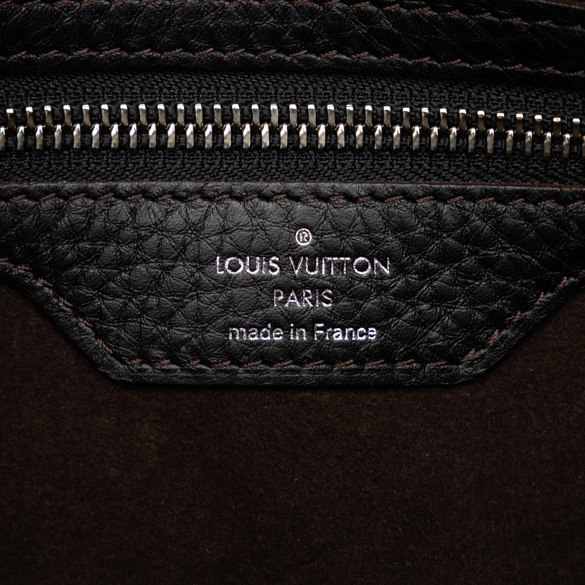 Black Louis Vuitton Monogram Mahina Selene PM Satchel