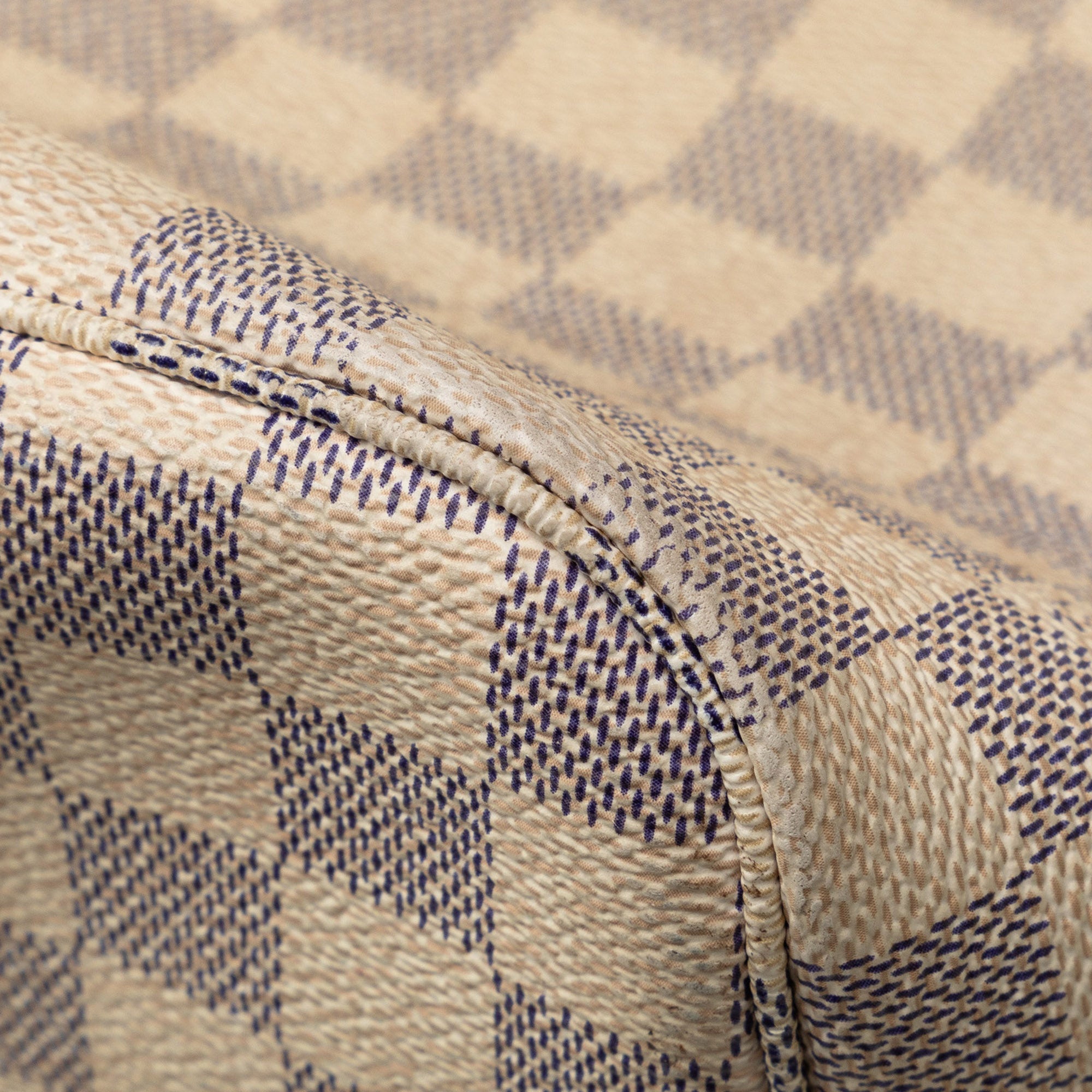 Beige Louis Vuitton Damier Azur Neverfull MM Tote Bag
