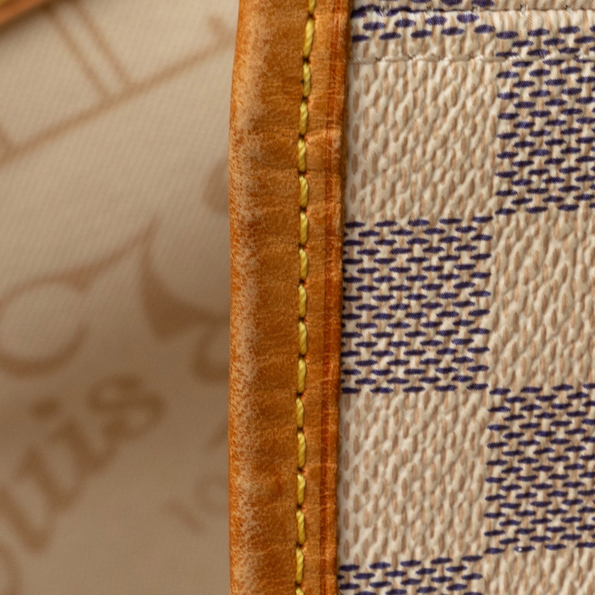 Beige Louis Vuitton Damier Azur Neverfull MM Tote Bag