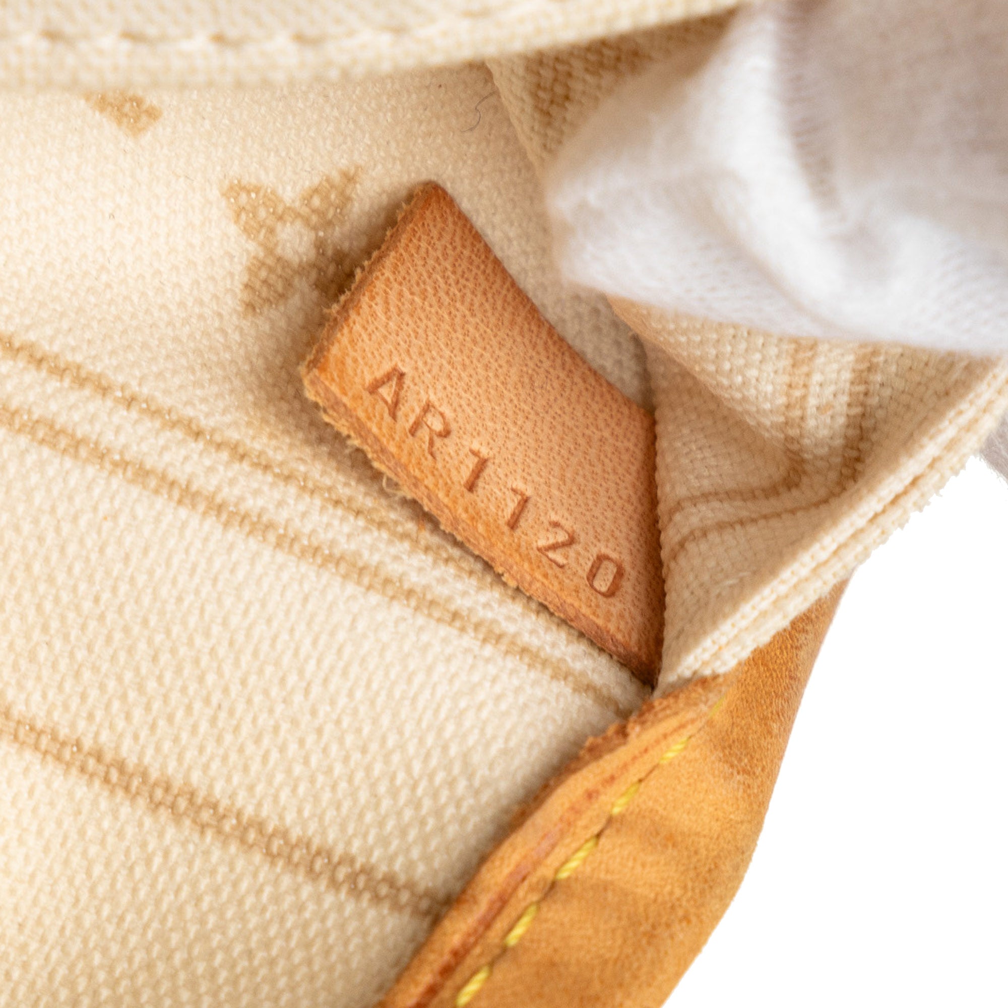 Beige Louis Vuitton Damier Azur Neverfull MM Tote Bag