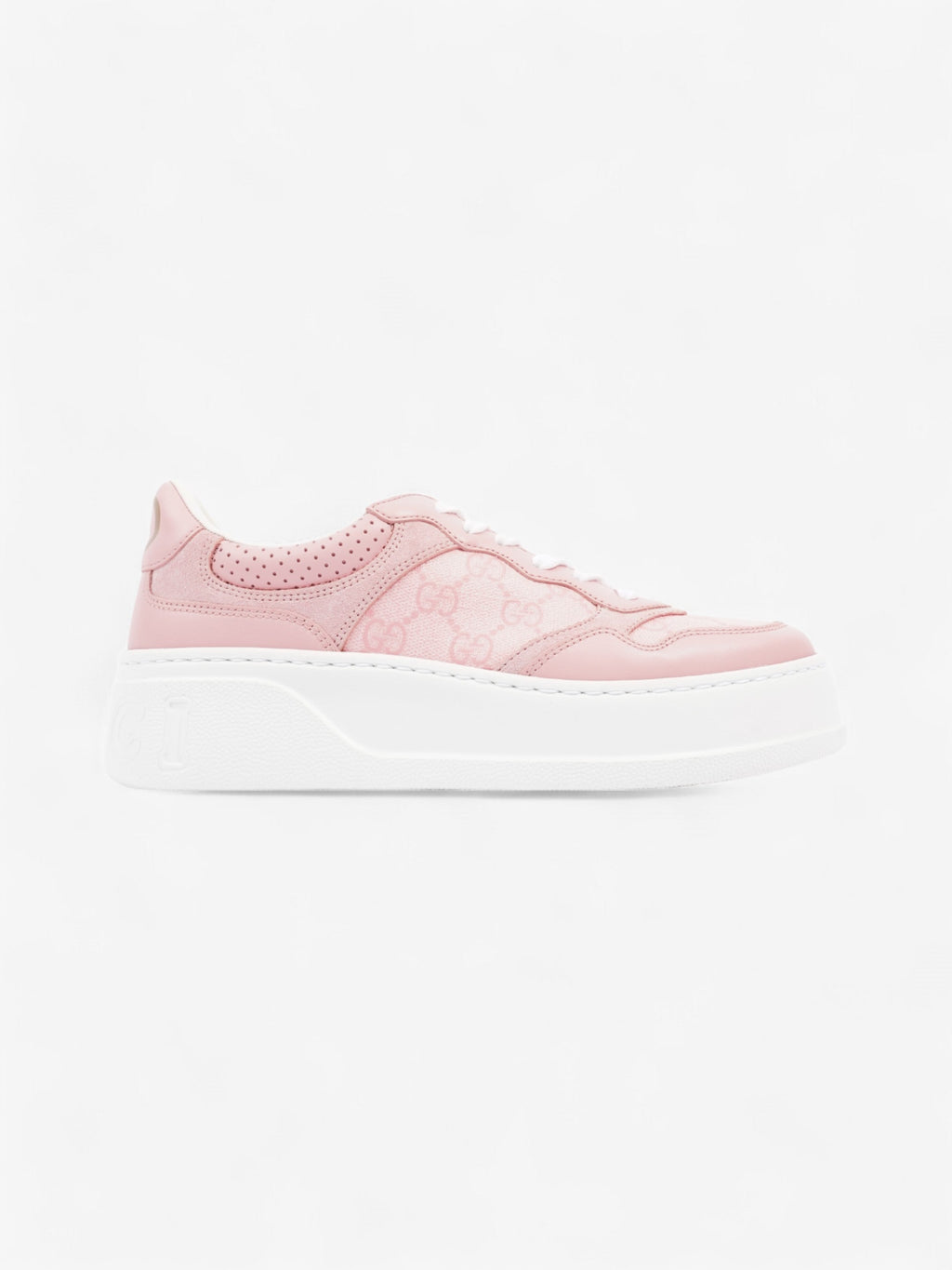 Gucci GG Supreme Sneakers Pink / White Canvas EU 37 UK 4