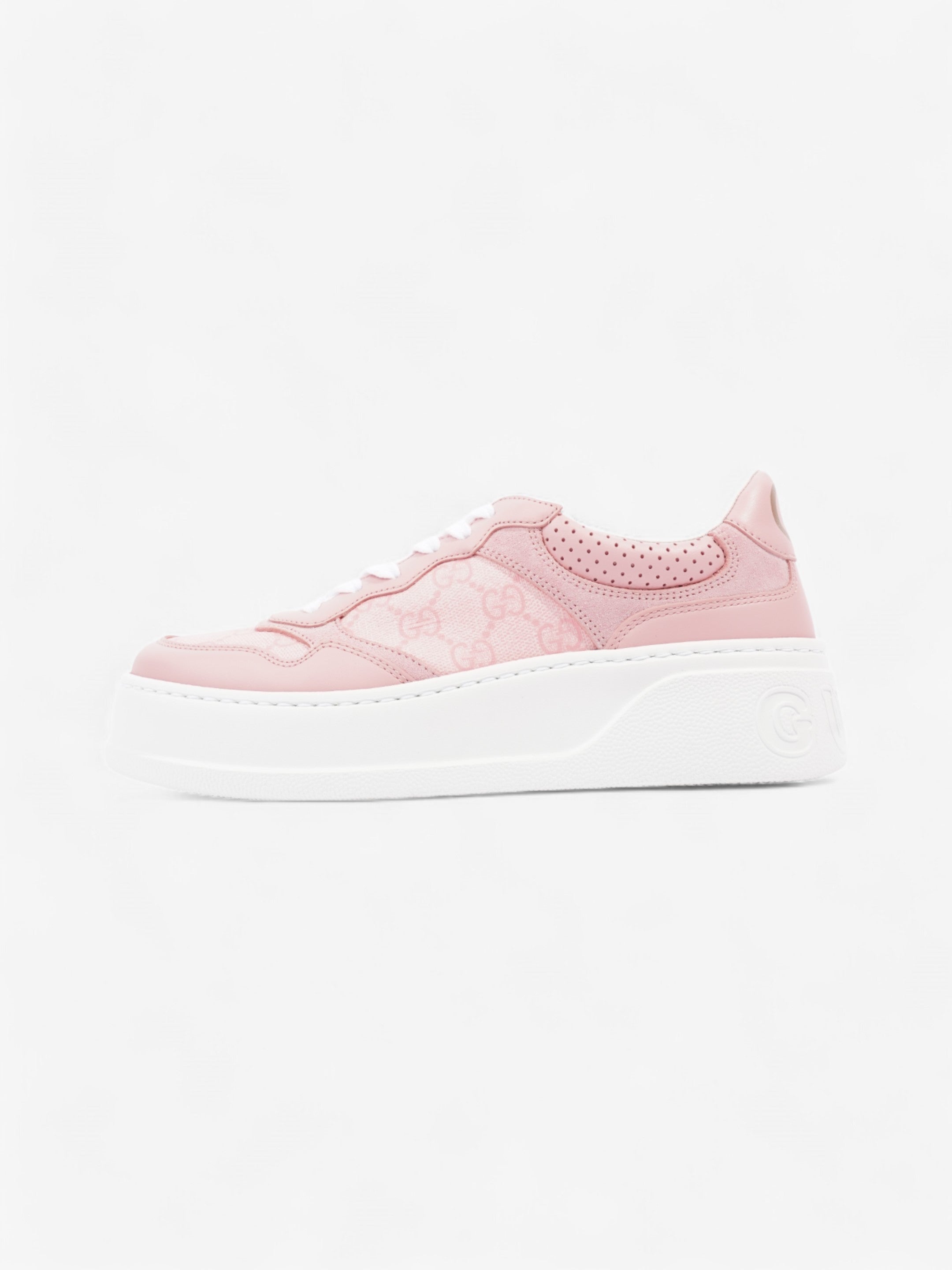 Gucci GG Supreme Sneakers Pink / White Canvas EU 37 UK 4