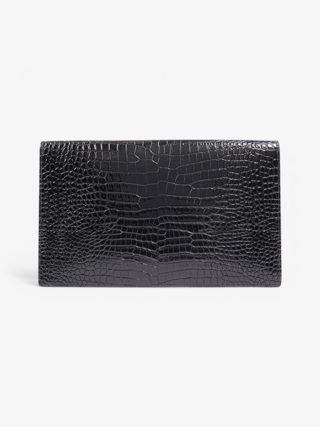 Saint Laurent Uptown Pouch Black Embossed Leather