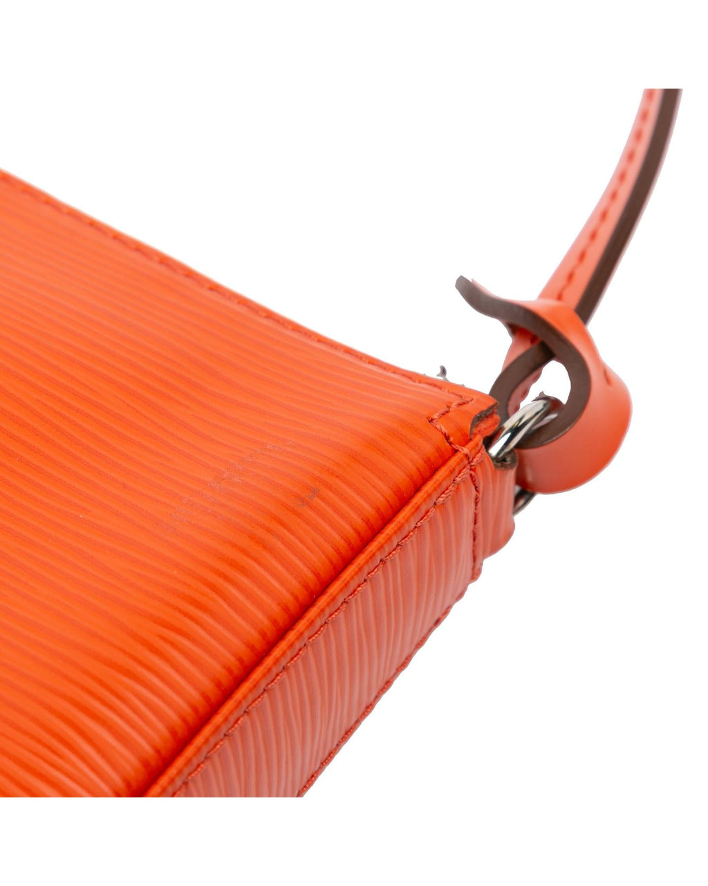 Epi Leather Pochette Accessoires with Top Zip Closure and Interior Slip Pocket