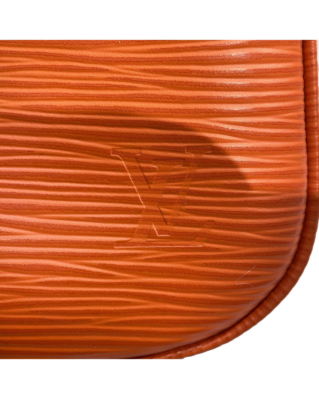 Epi Leather Pochette Accessoires with Top Zip Closure and Interior Slip Pocket