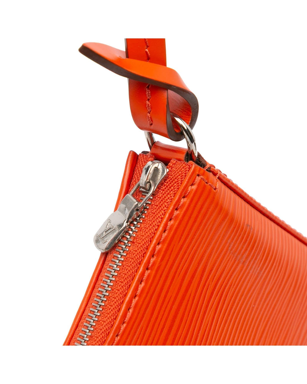 Epi Leather Pochette Accessoires with Top Zip Closure and Interior Slip Pocket