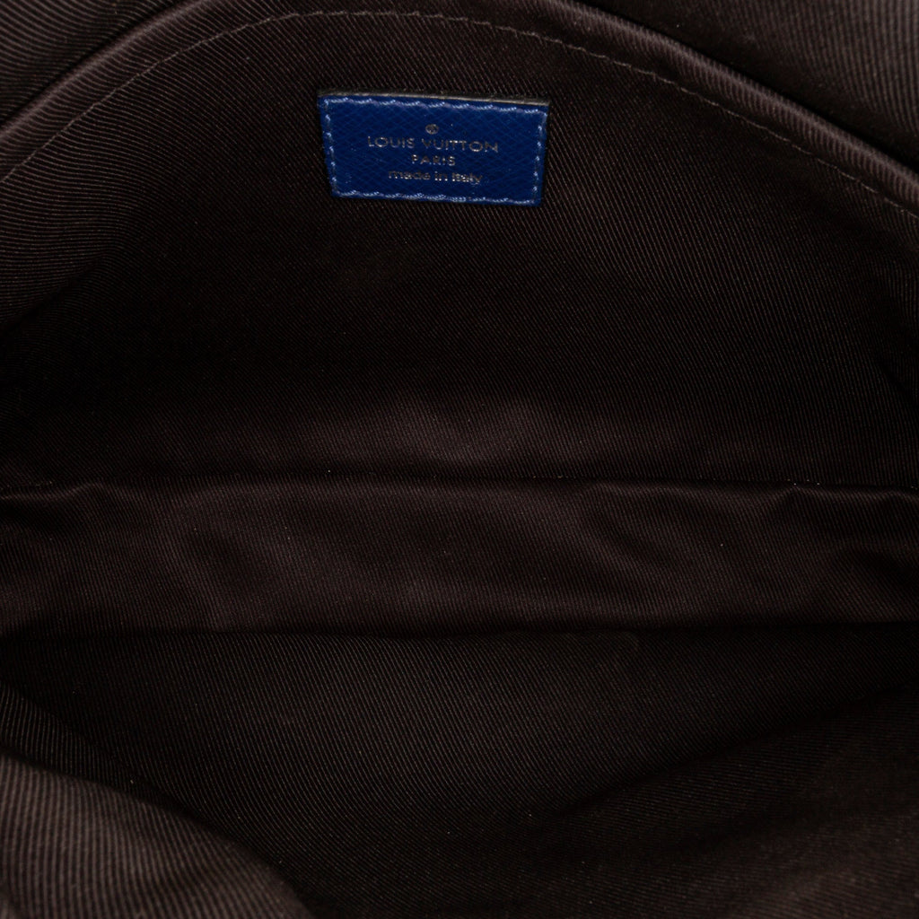 Blue Louis Vuitton Taiga Outdoor Messenger PM Crossbody Bag