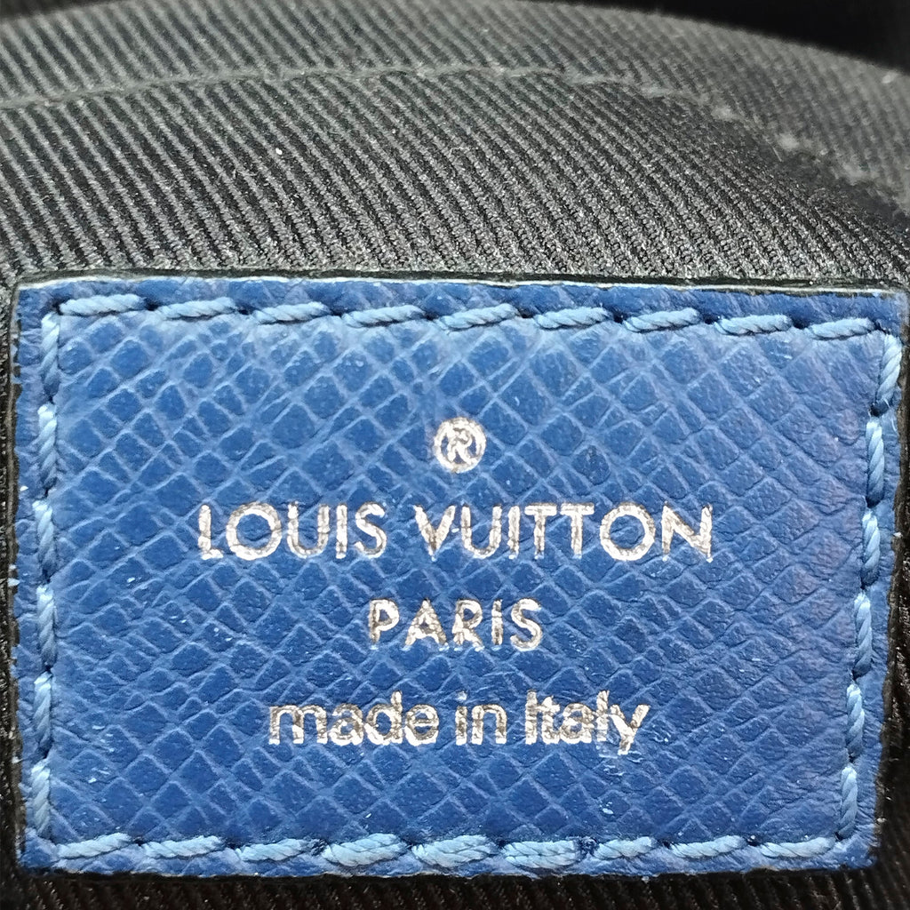 Blue Louis Vuitton Taiga Outdoor Messenger PM Crossbody Bag