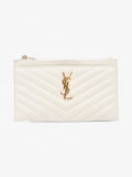 Saint Laurent Cassandra Pouch Cream Matelasse Leather Small