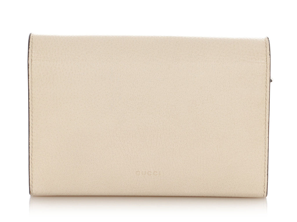 Gucci Mini Mystic White Calfskin Dionysus Chain Wallet