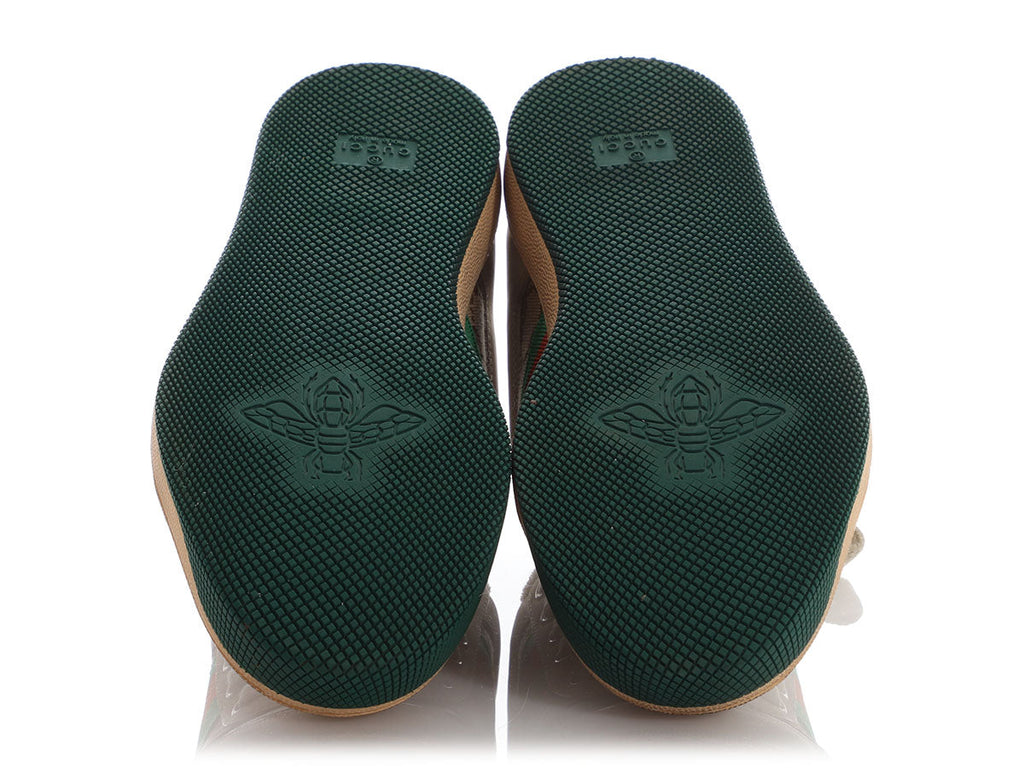 Gucci Sand and Vintage Green Screener Sneakers