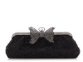 Gucci Black Crystal Broad Clutch