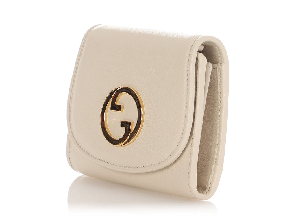 Gucci Medium White Blondie Chain Wallet