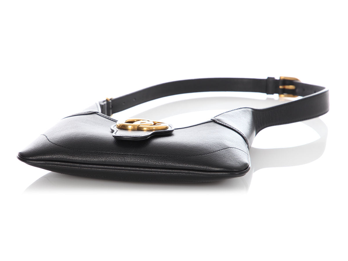 Gucci Small Black Goatskin Aphrodite