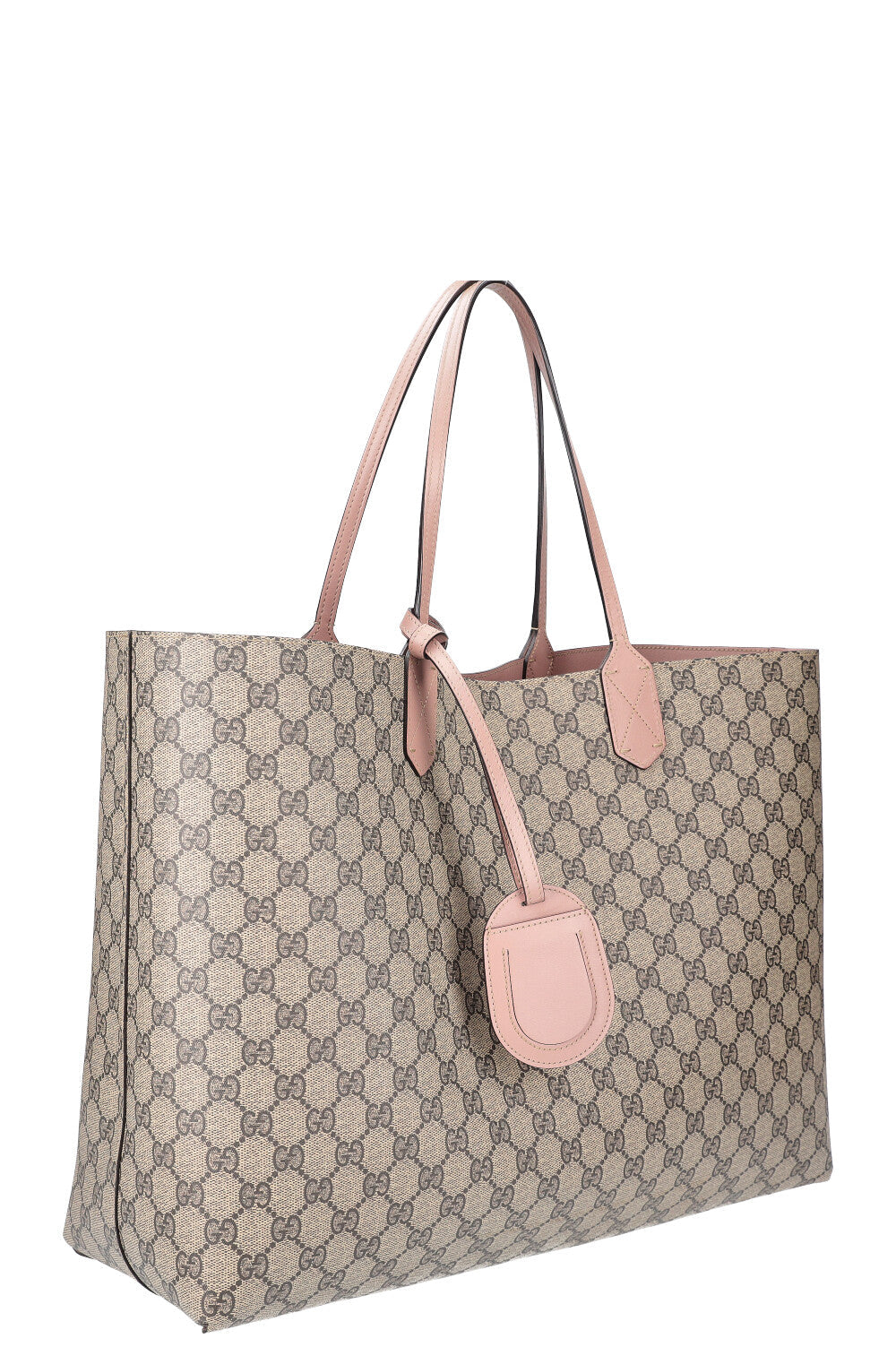 GUCCI GG Supreme Reversible Tote Bag Pink