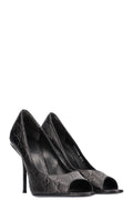GUCCI Guccissima Peep Toes Black