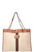 GUCCI Rajah Tote Canvas Beige