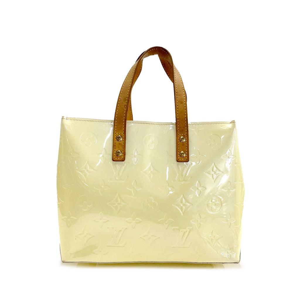 White Louis Vuitton Monogram Vernis Reade PM Handbag